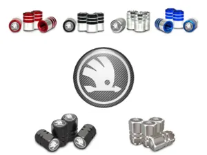 Skoda Tyre Valve Covers for SUV High-End Edition